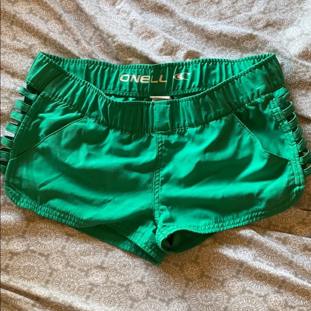 Teal green O’Neill board shorts